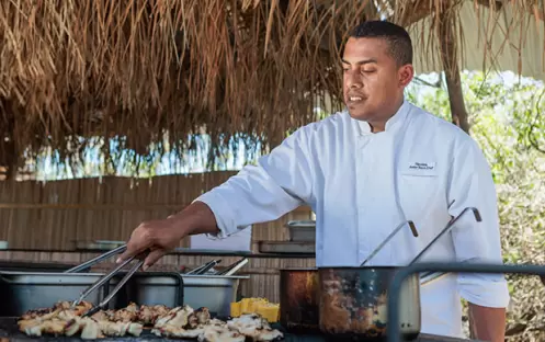 The beach restaurant